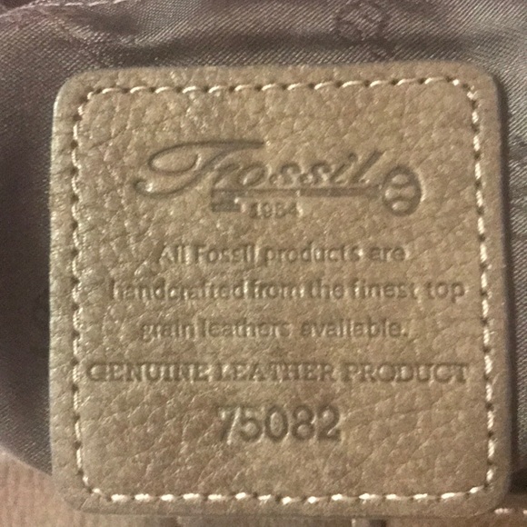 Fossil 1954 Brown Pebbled Leather Bag Flap Closure 75082 - Picture 4 of 4